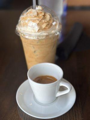 Snickerdoodle latte and espresso