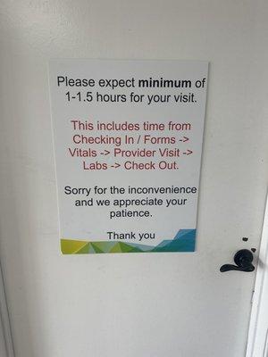 Even their sign tells patients we dont care!