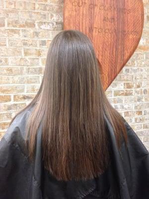 Keratin smoothing treatment highlights/Lowlights