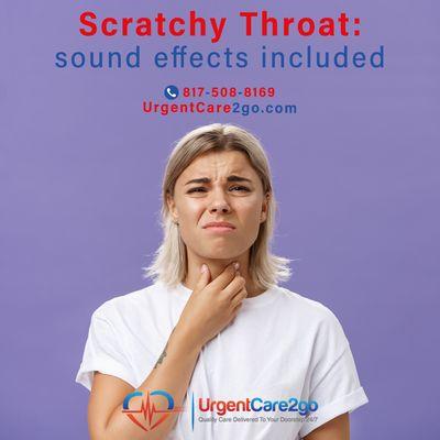 UrgentCare2Go delivers urgent care straight to your door. No waiting rooms, just fast, reliable care for sore throats, & more! #sorethroat