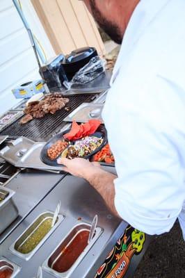 Taco Cart Catering for a wedding