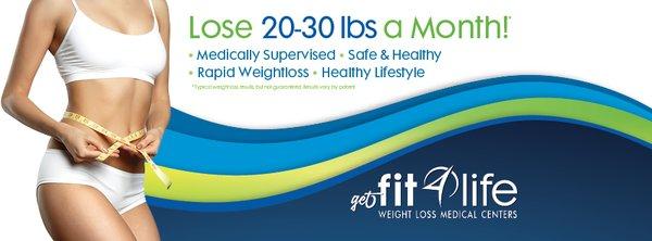 Lose 20-30 pounds a month. Fit 4 Life Weight Loss Medical Center. Miami and Doral.