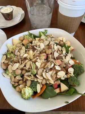 Epic kale salad and a large cappuccino