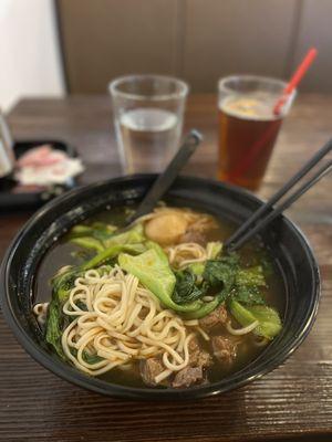 Noodle soup with lamb