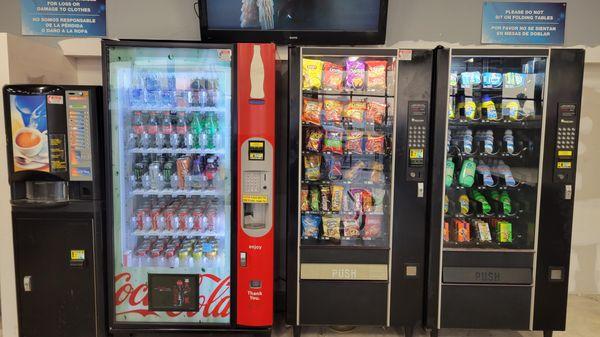 Coffee, Soda, Snacks and Laundry Supplies in Convenient Vending Machines