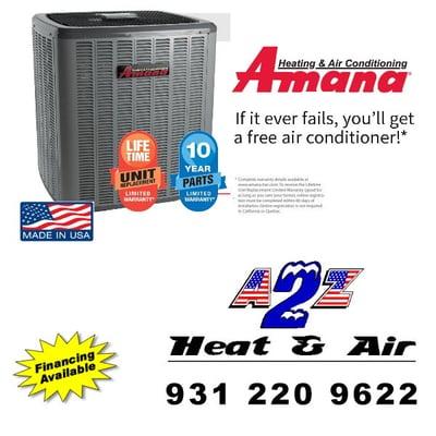 Why overpay for less? Call A2Z Heat & Air today. 931 220 9622