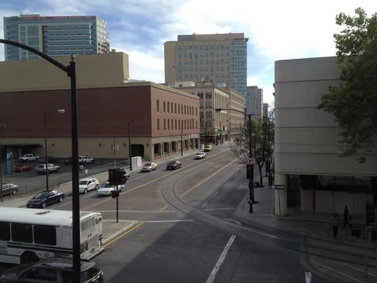 View from parking garage.