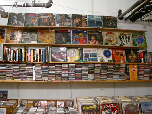 Wall of collectible Jazz and Oldies LPs