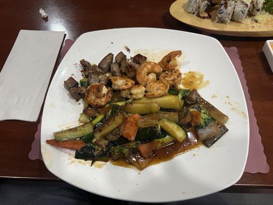 Steak and Shrimp hibachi