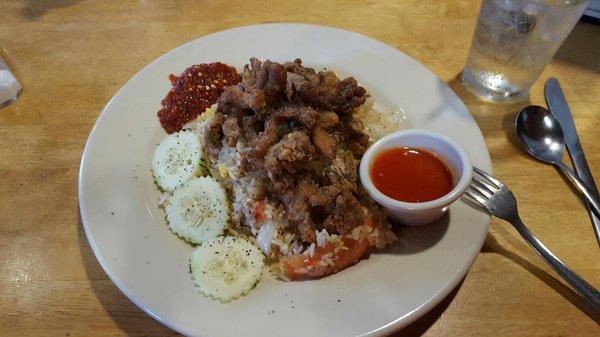 "Dinner Select" Thai Fried Rice with Garlic Peppered Pork. SO GOOD!!!!