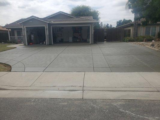 Concrete driveway