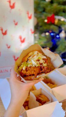 Spicy, Crispy Organic Chicken Sandwich Fries