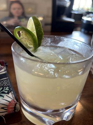 This is the spring jalapeño bourbon limeade