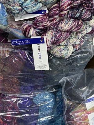 We now stock Malabrigo Yarn.  The yarn is hand dyed and incredibly soft.