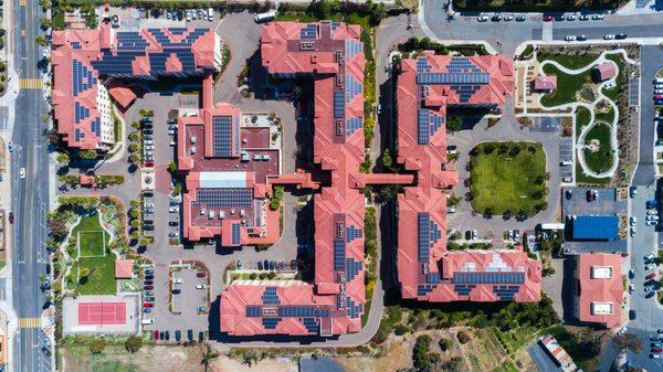 Solar Installation Drone Shot