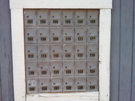 post office boxes from years gone by