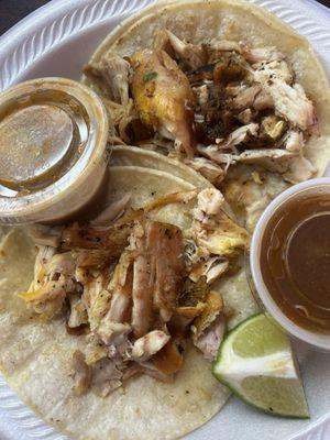 pollo Tacos (Steak, Chicken, Steam Meat)