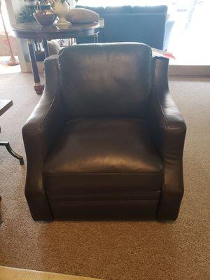 Leather swivel chair