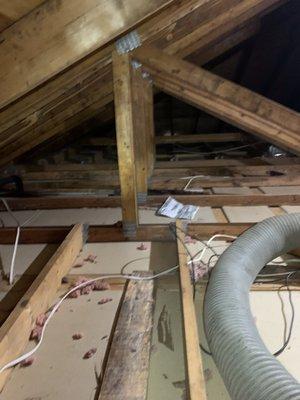 Cleaned out attic before installing new insulation