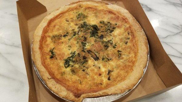 Spinach mushroom quiche at $24.95 during the holidays. I recommend this one! 11/26/2020