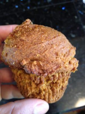 Whole wheat pumpkin muffin! Not too sweet...just right!!! Amazing!!