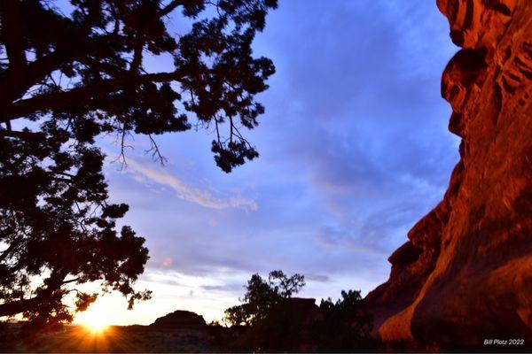 Sunset from the rocks at site 5