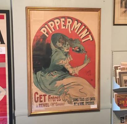 Original 1899 Jules Cheret French Advertising Poster.  34" x 49" Framed.