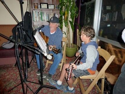 Guitar instructor Joe Marquez teaches the surf-rock favorite Wipeout!