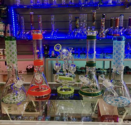 We get new glass every other week, always something new to see at Cove Smoke Market