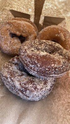 Apple cider and pumpkin molasses donuts