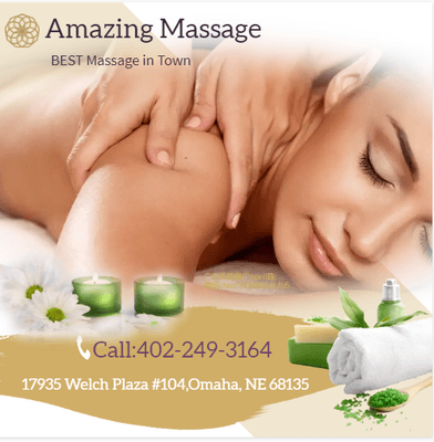 Our traditional full body massage in Omaha, NE 
includes a combination of different massage therapies like 
Swedish Massage, ...