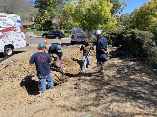 Sewer line replacement