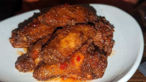 Sweet chili wings  - hubs loved it.