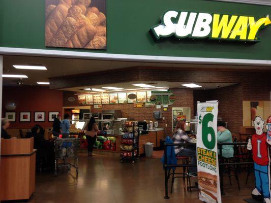 Subway/Granite Falls inside the Super Walmart