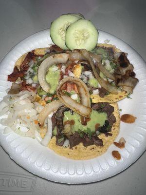 Asada and Al pastor tacos