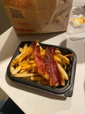 Do it yourself bacon cheese fries.