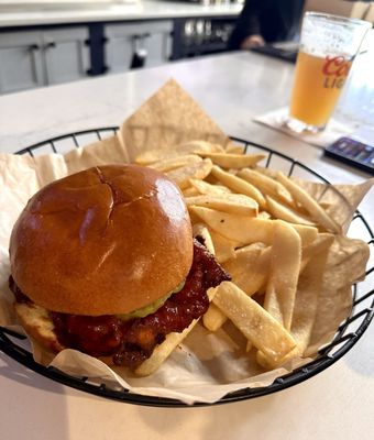 The Winnie (Nashville hot fried chicken sandwich)