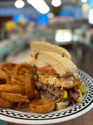 Krisch's Our Famous Seasoned 1/2 lb. Hamburger Deluxe