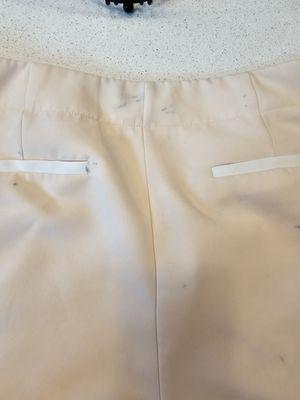 My shorts were  peach color, and they did nit have ink stains on them.