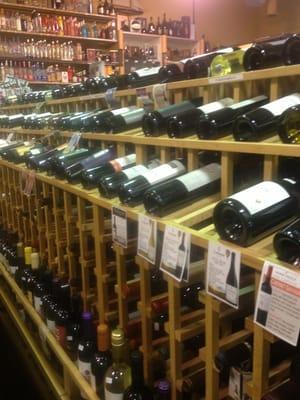 Wide selection of wine...