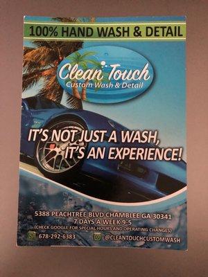 7.95 Carwash - Clean Touch Custom Wash and Detail