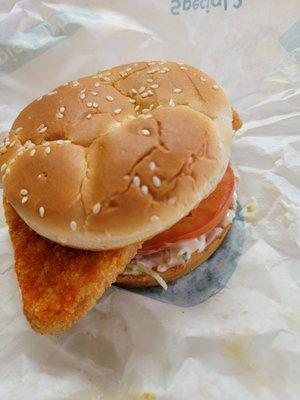 Spicy fish sandwich