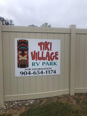 Tiki RV park sign