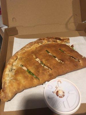 Large Broccoli Chicken Calzone