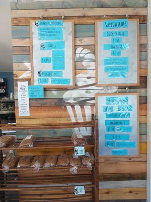 Bam Bam Bakery example menu