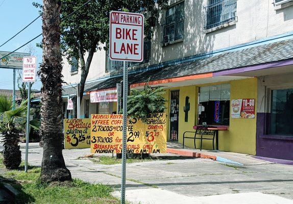 Outside (Breakfast Specials Sign)