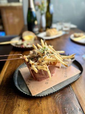 Truffle Fries, white truffle aioli, summer black truffles, parmesan