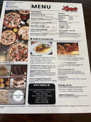 New look menu cont.