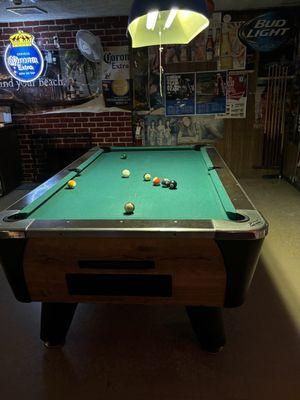 Play some pool while watching the game