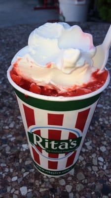 Rita's cherry gelati is awesome!